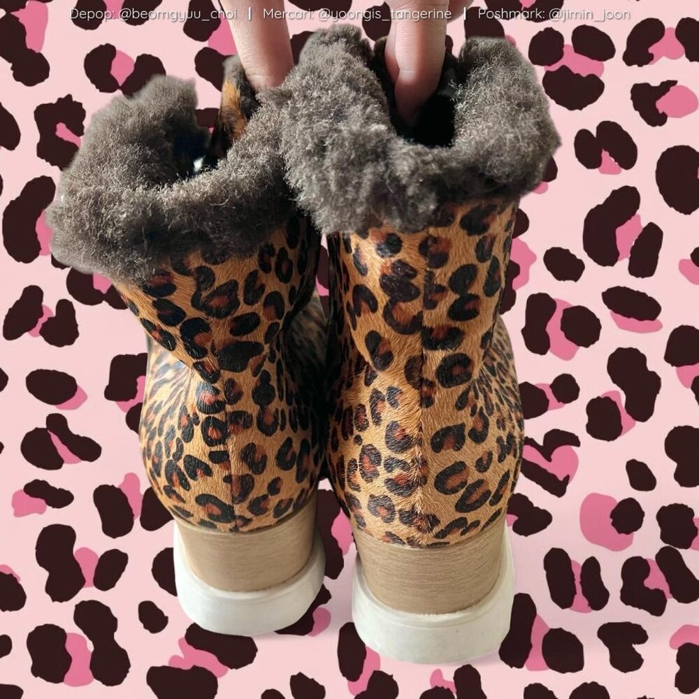 Leopard Print Platform Boots - image 4